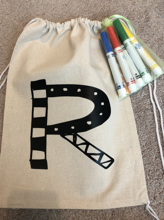 Never Ending Coloring Drawstring Bag